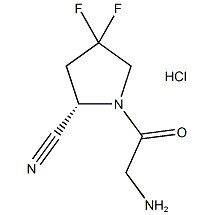 (S)-1-(2-Aminoasetyyli)-4,4-difluoripyrrolidiini-2-karbonitriili Trifluoriasetaatti CAS-nro:1448440-51-4