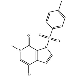 4-bromi-6-metyyli-1-tosyyli-1H-pyrrolo[2,3-c]pyridiini-7(6H)-oni CAS-nro. :1445993-87-2