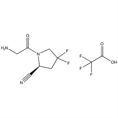 (S)-1-(2-Aminoasetyyli)-4,4-difluoripyrrolidiini-2-karbonitriili Trifluoriasetaatti CAS-nro:1448440-40-1