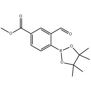 Bentsoehappo, 3-formyyli-4-(4,4,5,5-tetrametyyli-1,3,2-dioksaborolan-2-yyli)-, Metyyliesteri CAS-nro: 2271348-22-0